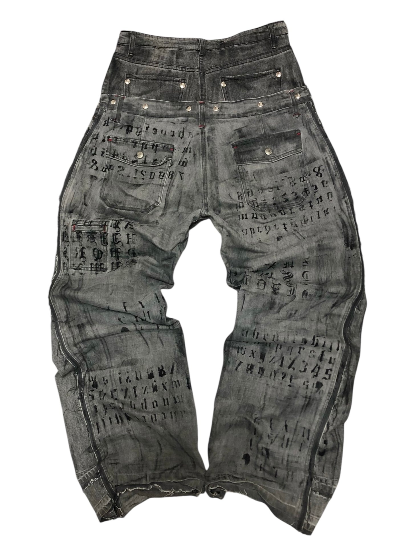error word docking denim pants