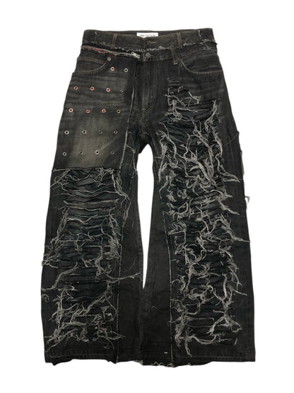 gimmick damage denim pants