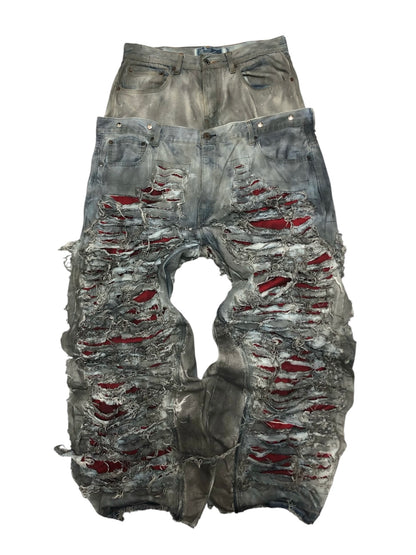 AFTERLIFE damage denim pants
