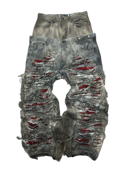 AFTERLIFE damage denim pants