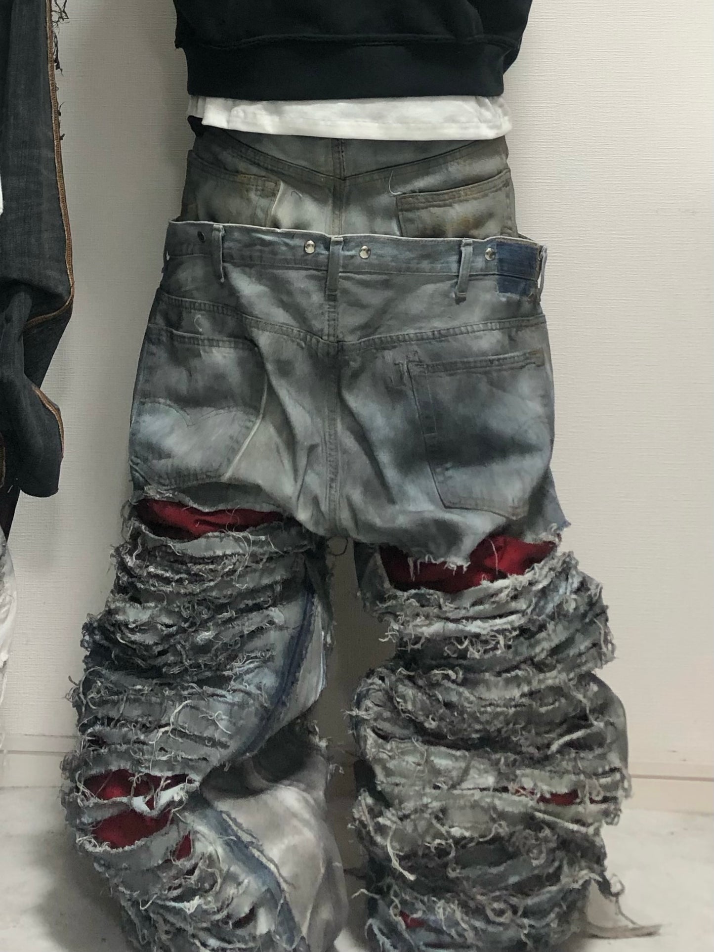 AFTERLIFE damage denim pants