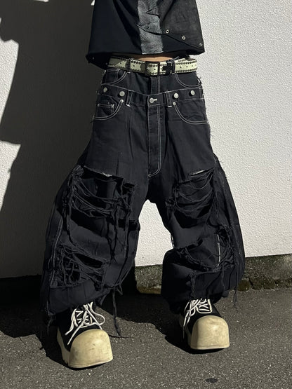 FRACTURED LAYER  PAINTER DENIM