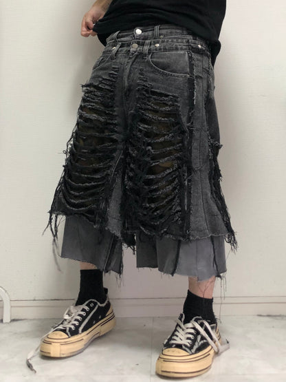 SHRED CAMO denim pants