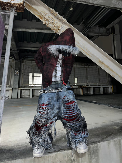AFTERLIFE damage denim pants