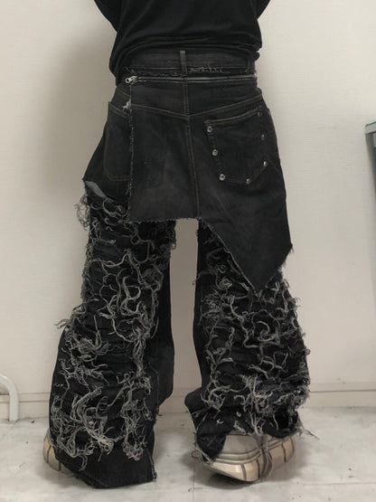 gimmick damage denim pants