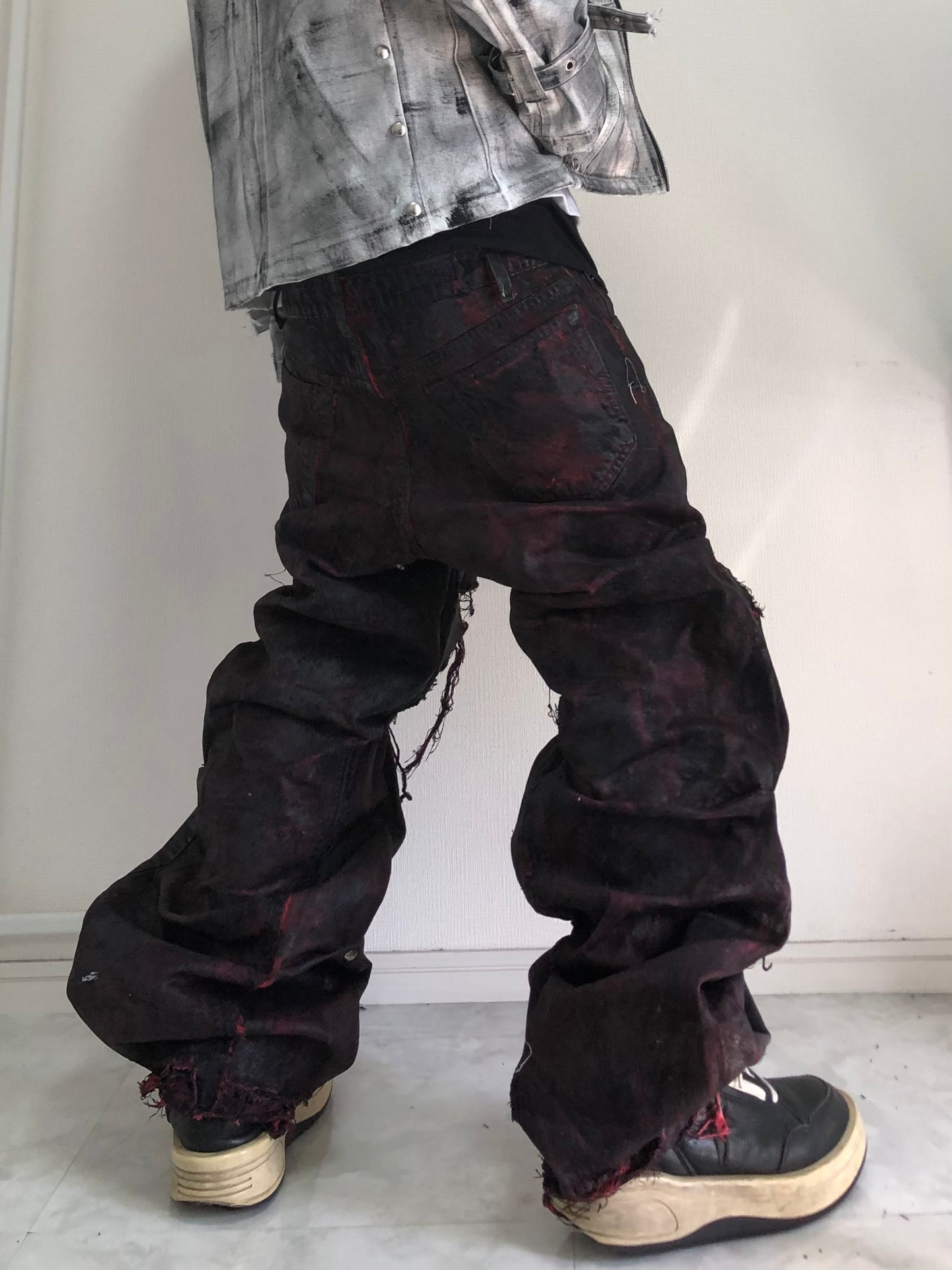 side tuck Virus denim pants
