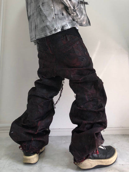 side tuck Virus denim pants