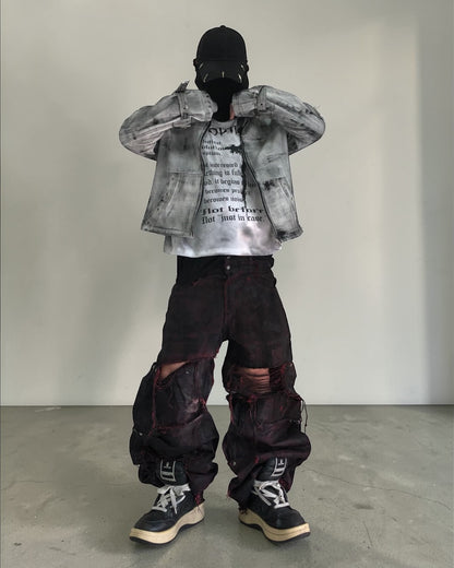 side tuck Virus denim pants