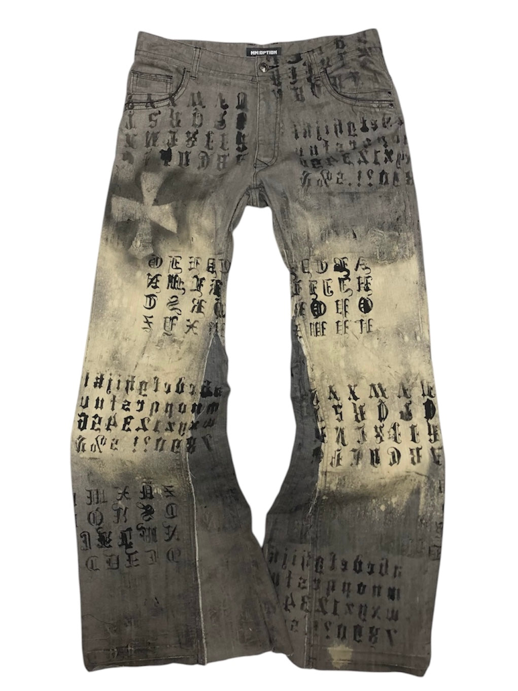 punk error denim pants