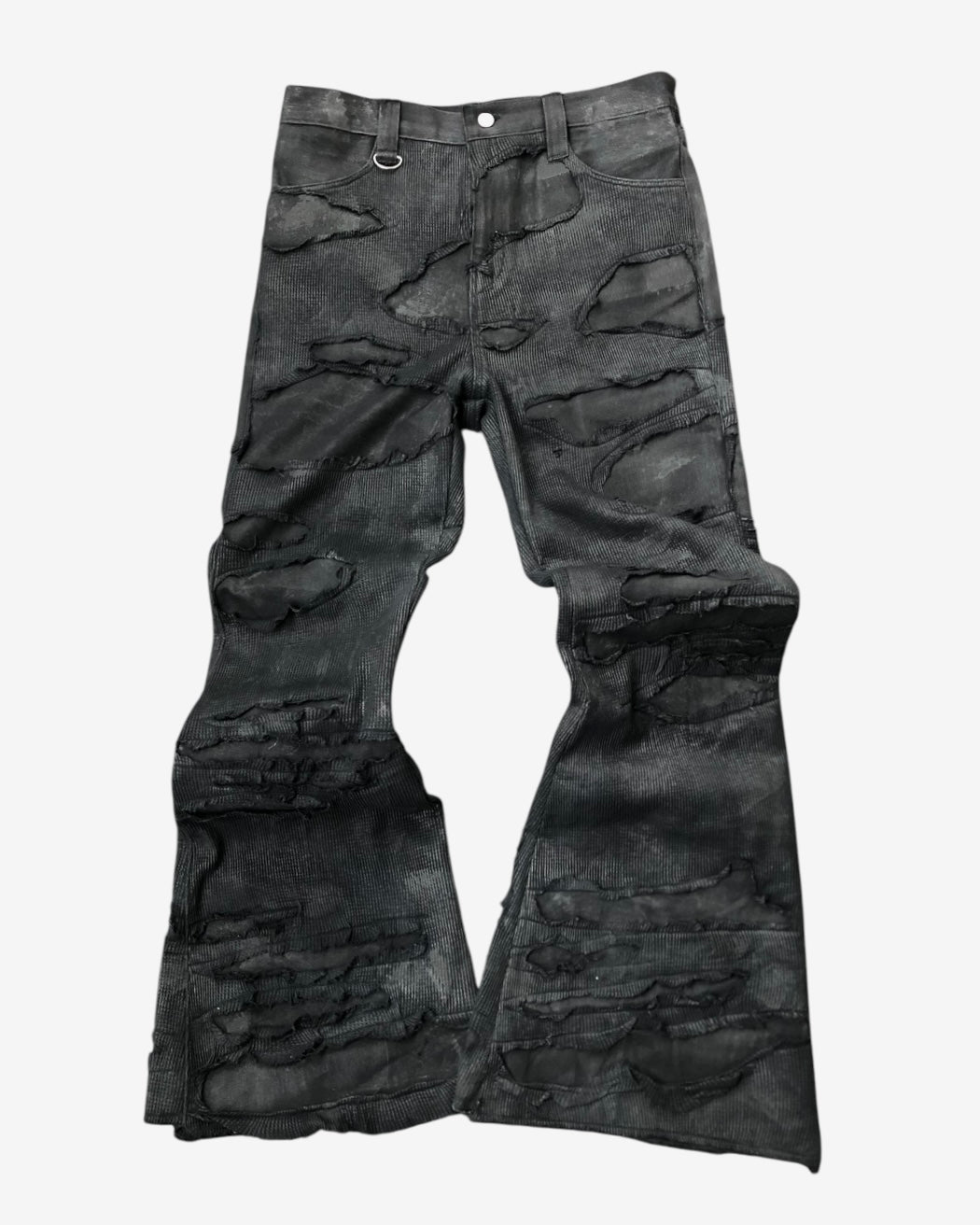 ERODED FLARE DENIM