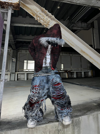 AFTERLIFE damage denim pants