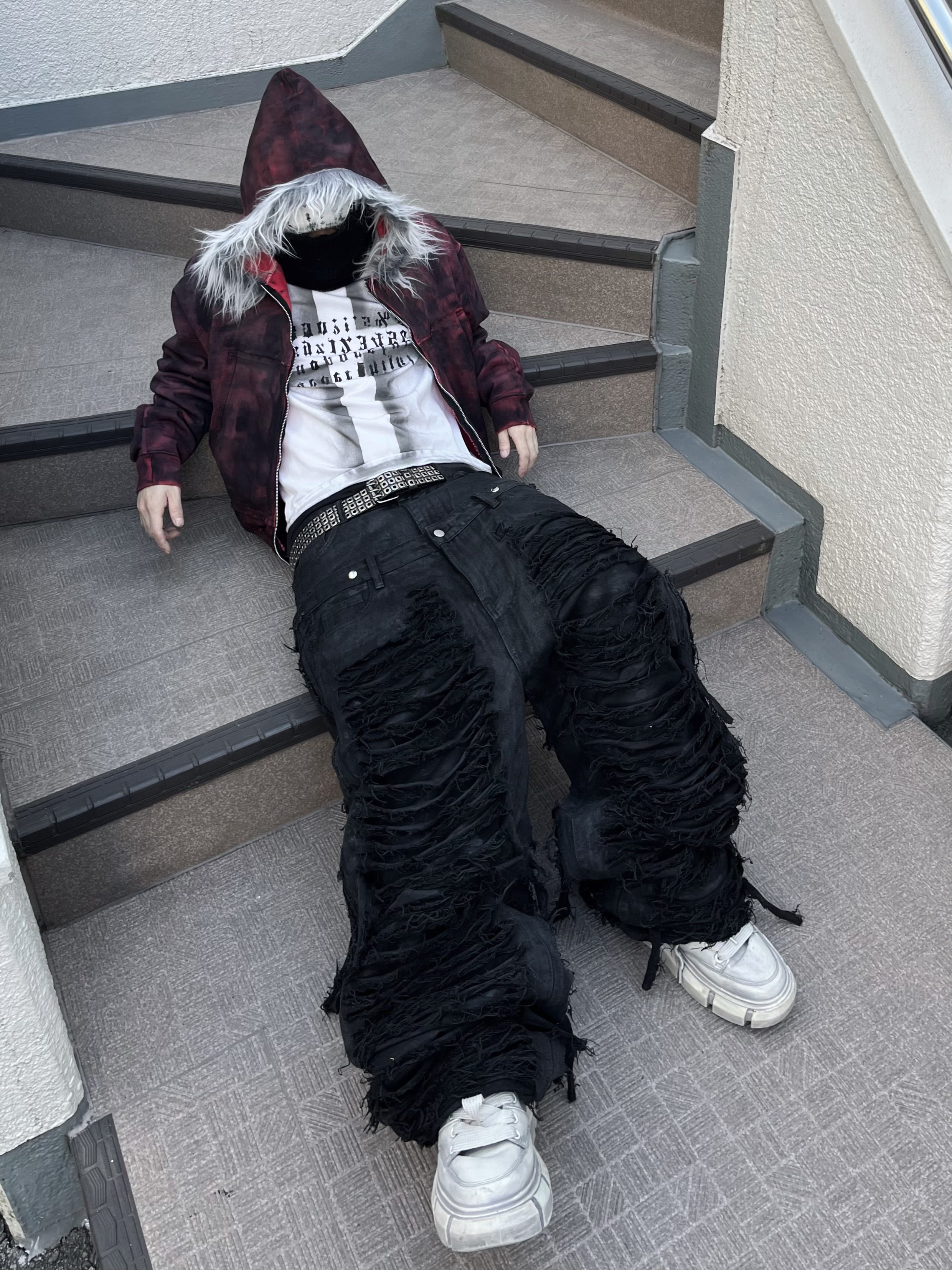 (受注)docking damage denim pants