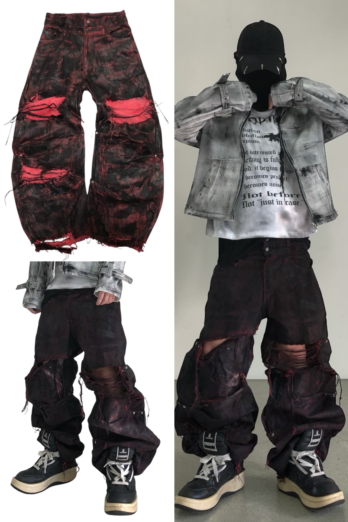 side tuck Virus denim pants