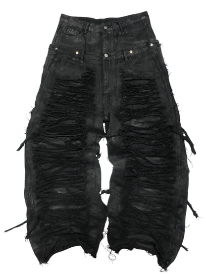 (受注)docking damage denim pants