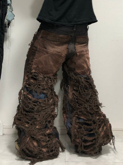 grading damage denim pants