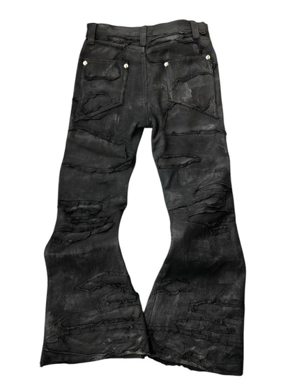ERODED FLARE DENIM