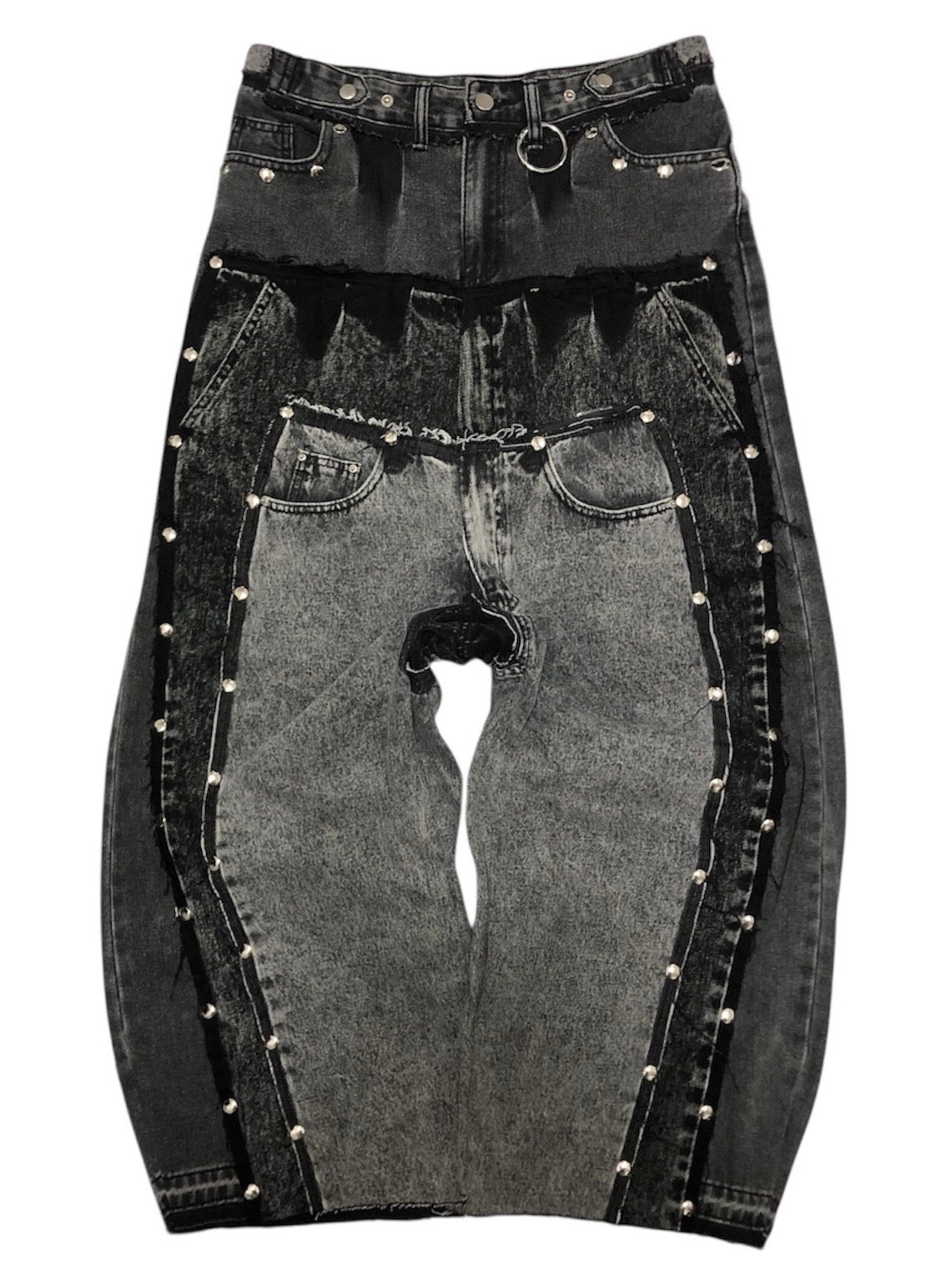 double posting denim pants