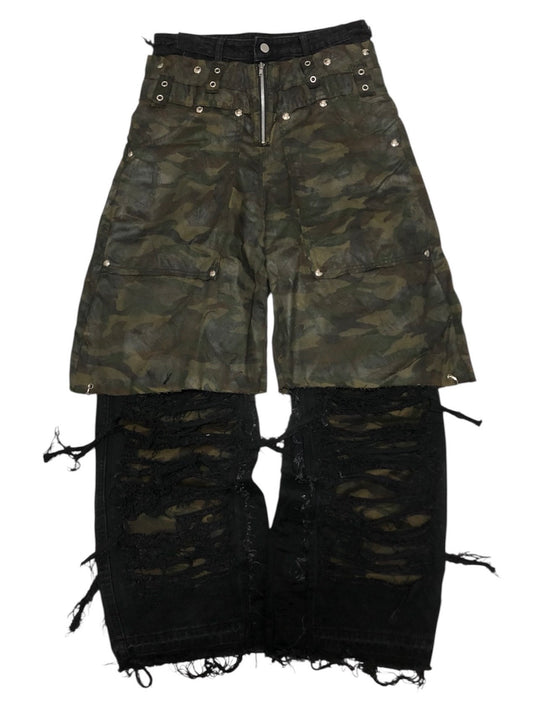 docking nature damage denim pants