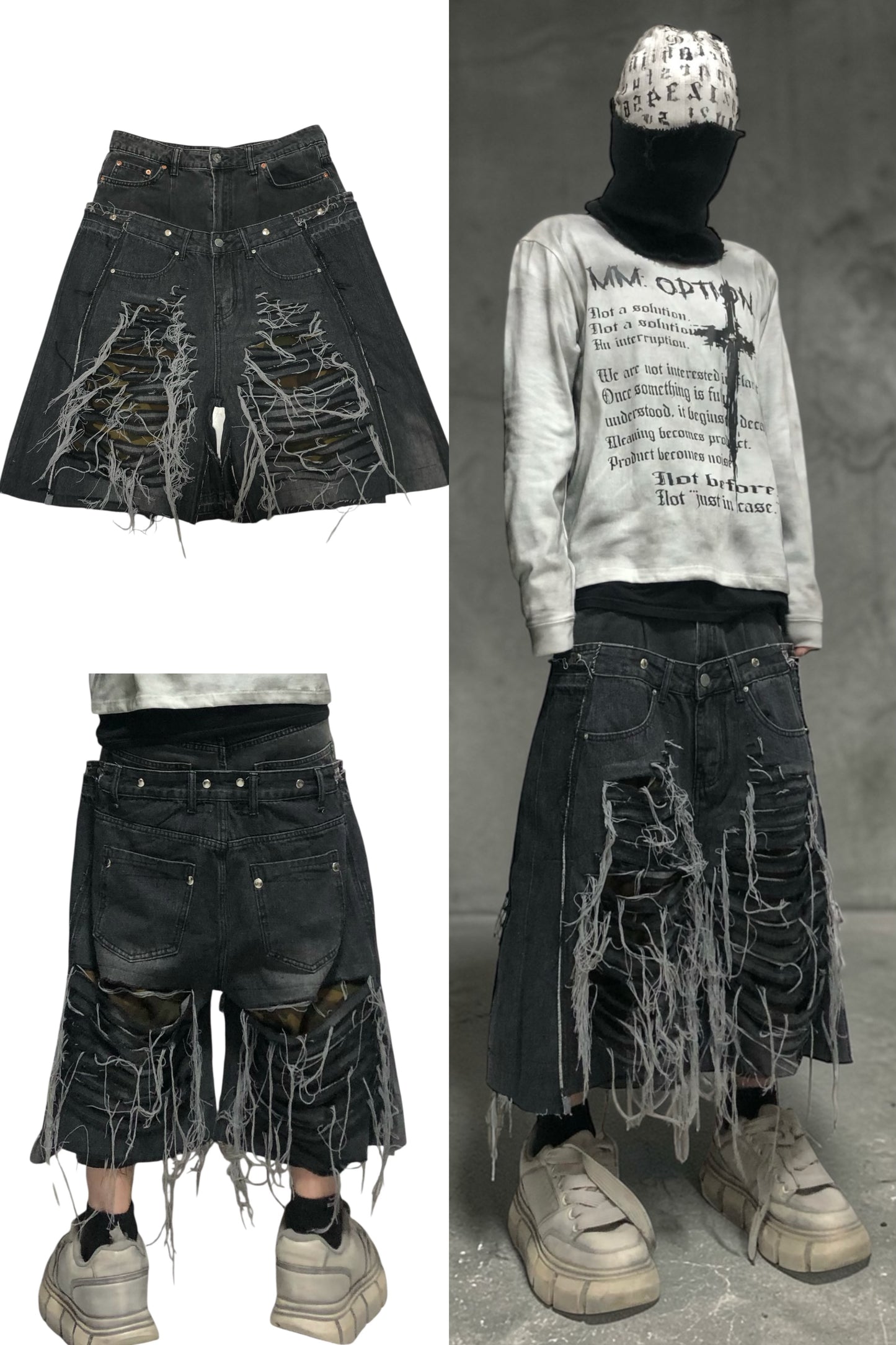 SHRED CAMO denim pants
